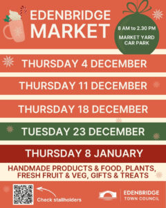 list of dates for Edenbridge Market during December