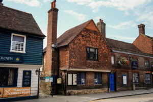 Eden Valley Museum red brick building with blue door