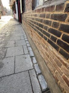 Brick wall with new pointing