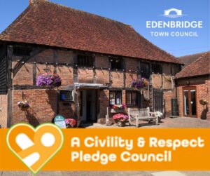 Council office building with logo overlayed and heading A Civility and Respect Pledge Council